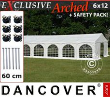 Tenda Eventos Exclusive 6x12m PVC, "Arched", Branco